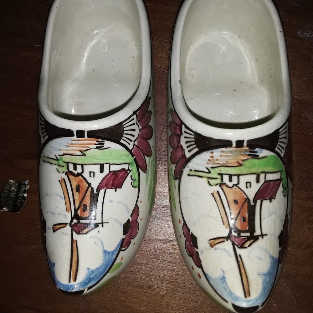 Holland Ceramic Shoes Handmade Greetings From Holl